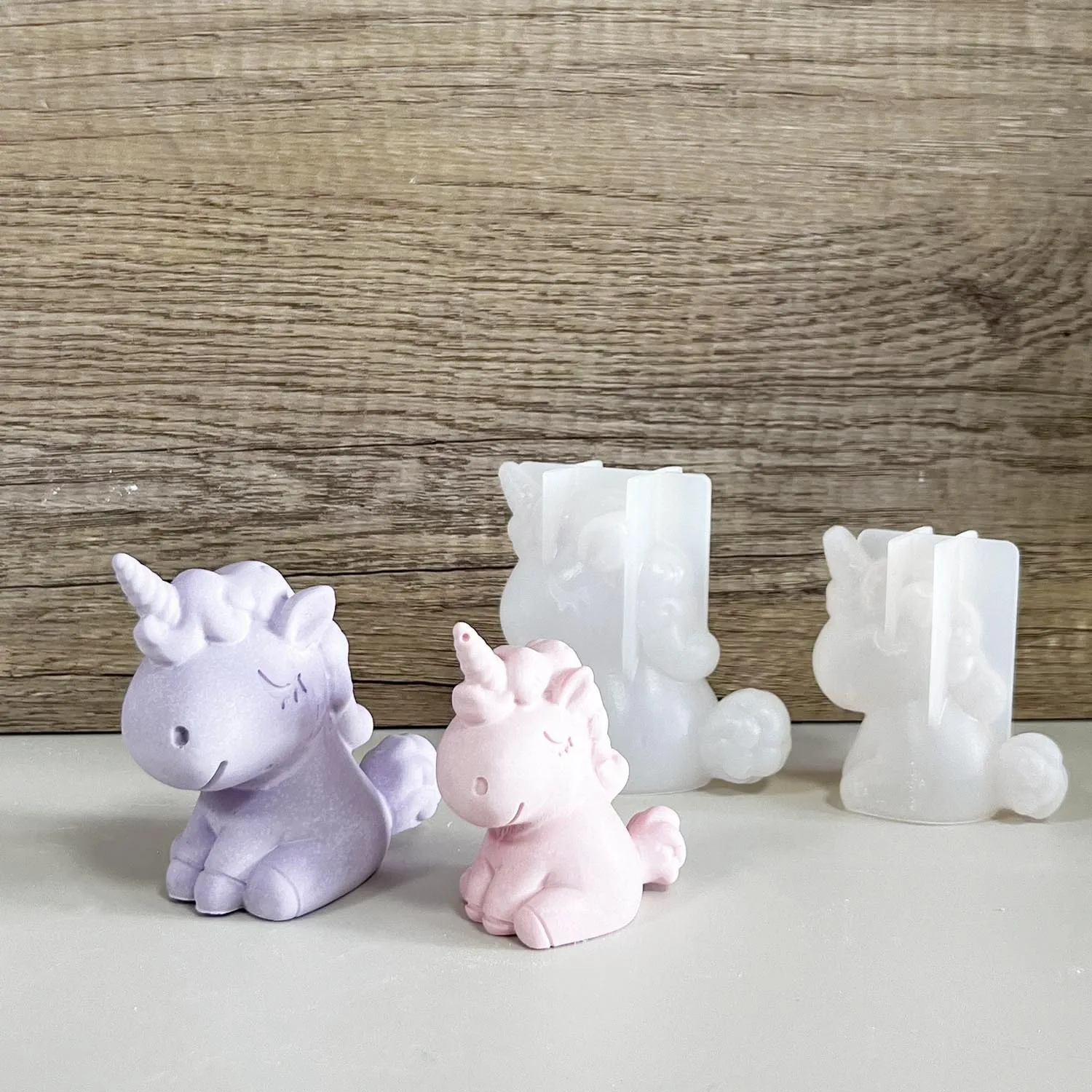 Soap Making Lye - 3D Geometryczny Silikonowy Jednorożec Kot Jeleń
