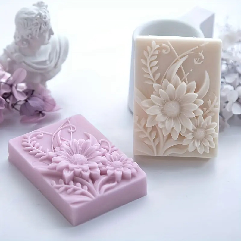 Soap Making Lye - Forma Silikonowa do Mydła Kwadratowego Kwiatu